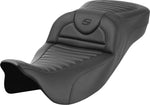 Saddlemen Roadsofa Extended Reach Tuck-n-Roll Seat For Harley Davidson FLH 1868 2021 - Black