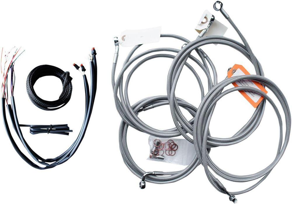 LA Choppers Handlebar Cable/Brake Hose Kit For Harley Davidson FLHR 1690 ABS 2015 Standard - Clear-Coated