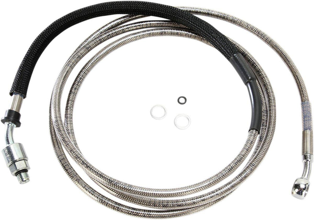 Drag Specialties Stainless Steel Hydraulic Clutch Hose For Harley Davidson FLHRSE5 1800 2013 208.5 cm - Clear-Coat