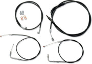 LA Choppers Standard Black Vinyl Handlebar Cable/Brake Hose Kit For Harley Davidson FXST 1450 2000-2006 30.5 cm - 35.5 cm (12" - 14") - Black