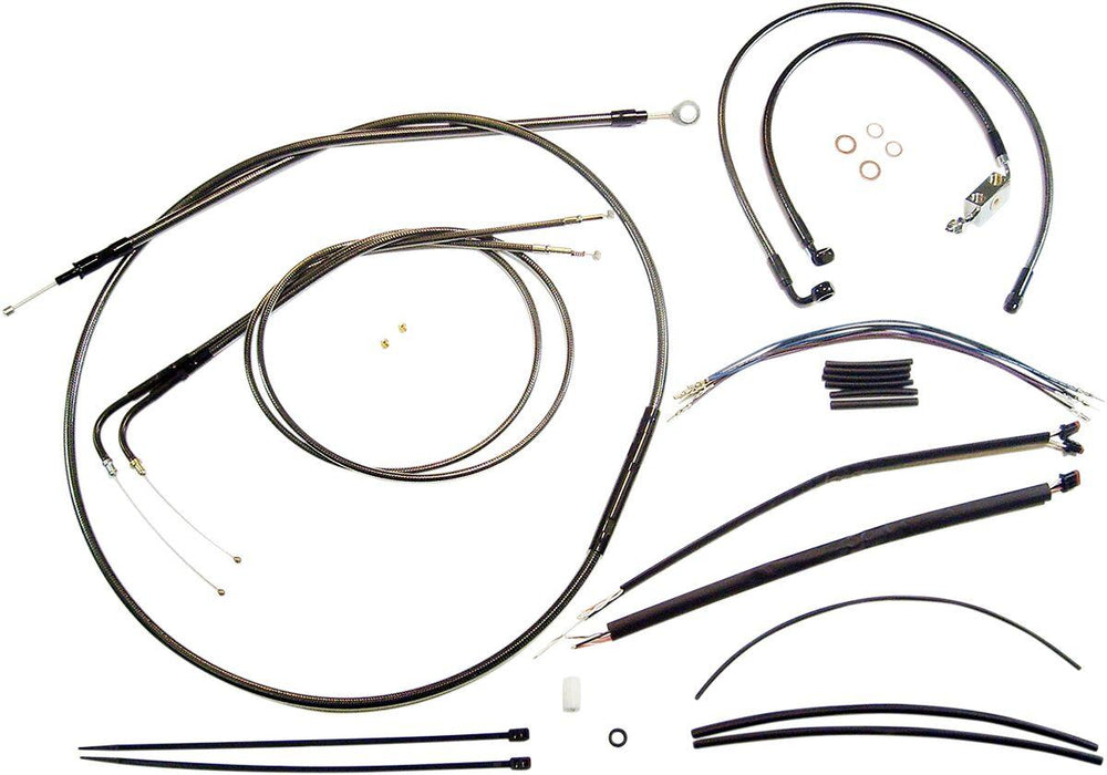 Magnum Shielding  Pearl Designer Handlebar Cable Install Kit For Harley Davidson FXDB 1584 2012-2013 30.5 - 35.5cm (12" - 14") - Black