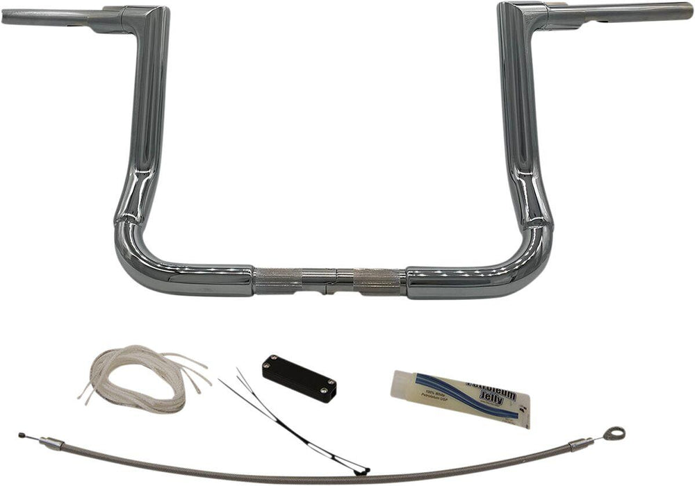 Fat Baggers Inc. 1-1 2" EZ Install Flat Top Handlebar Kit For Harley Davidson FLHT 1584 2008 - Chrome