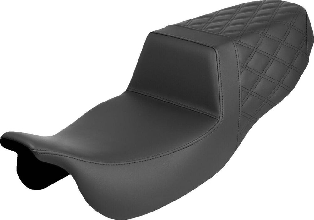 Saddlemen Step Up Rear Lattice Stitch Seat For Harley Davidson FLRT 1690 Freewheeler 2015-2016 - Black