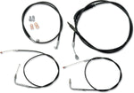 LA Choppers Standard Black Vinyl Handlebar Cable/Brake Hose Kit For Harley Davidson FXDF 1584 2008-2011 38 cm - 43 cm (15" - 17") - Black