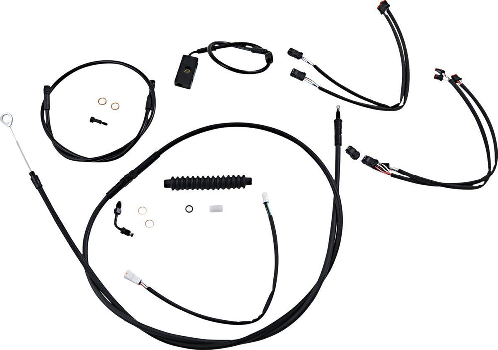 Magnum Shielding XR Handlebar Cable Install Kit For Harley Davidson FLDE 1750 2018-2020 38 - 43cm (15" - 17") - Black