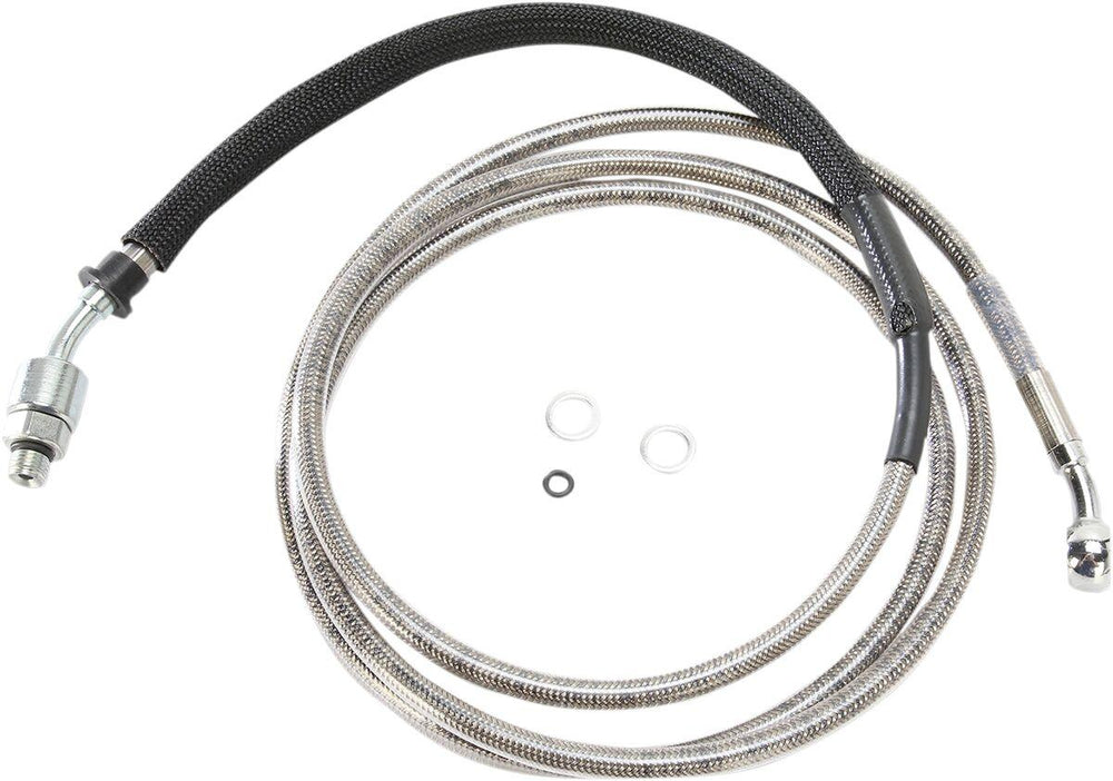 Drag Specialties Stainless Steel Hydraulic Clutch Hose For Harley Davidson FLHRSE5 1800 2013 193.5 cm - Clear-Coat