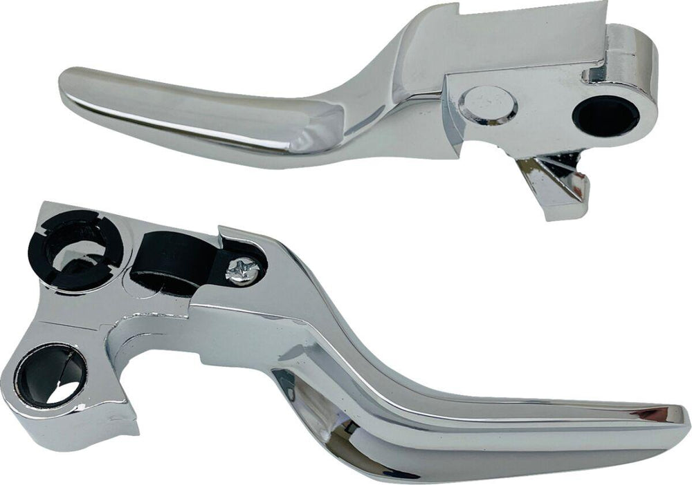 Drag Specialties Short Lever Set For Harley Davidson FLS 1690 2012-2016 - Chrome