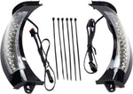 Ciro Fang Headlight Bezels For Harley Davidson FLTRK 1868 ABS 2020-2024 Black Clear