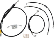 LA Choppers Standard Black Vinyl Handlebar Cable/Brake Hose Kit For Harley Davidson FLDE 1750 ABS 2018-2020 38 cm - 43 cm (15" - 17") - Black
