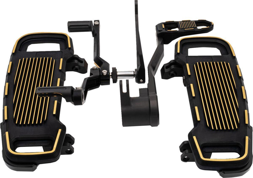 Drag Specialties Floorboard Kit Designed by Gilles For Harley Davidson FLH 1868 ABS 2021 - Black/Gold