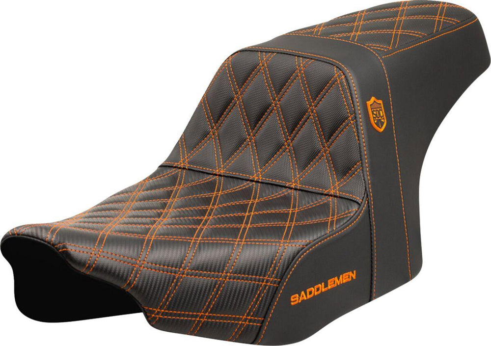 Saddlemen Pro Series SDC Performance Grip Seat For Harley Davidson FLHX 1923 2024-2026 - Black/Orange