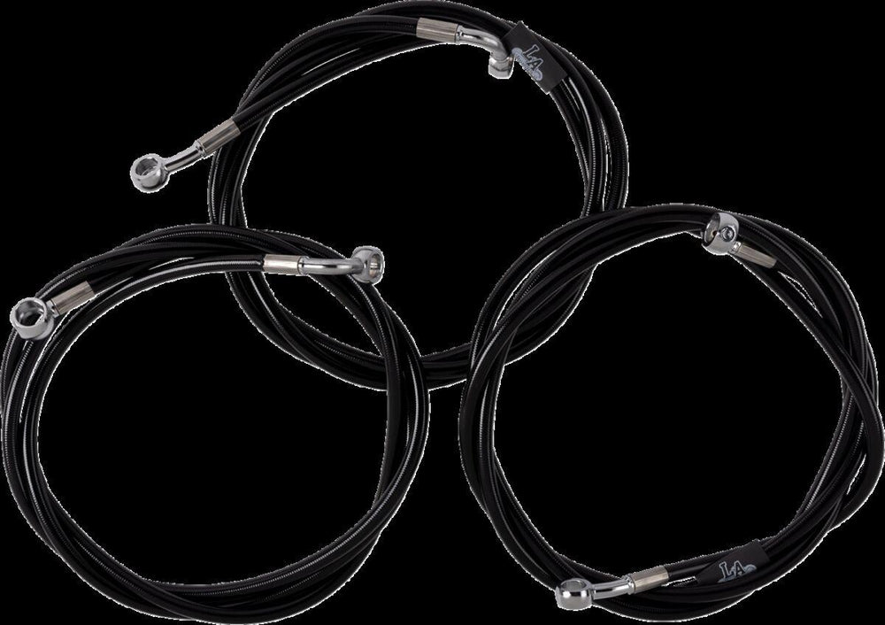 LA Choppers Brake Line Kit For Harley Davidson FLHRXS 1868 ABS 2024 12-14 FL 24+ Black
