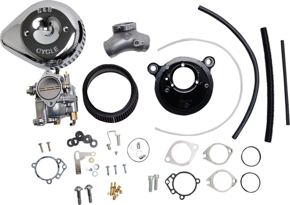 S&S Cycle Super G Carburettor With Stealth Air Cleaner Kit For Harley Davidson FLH 1984-1985 (US Models) - Chrome