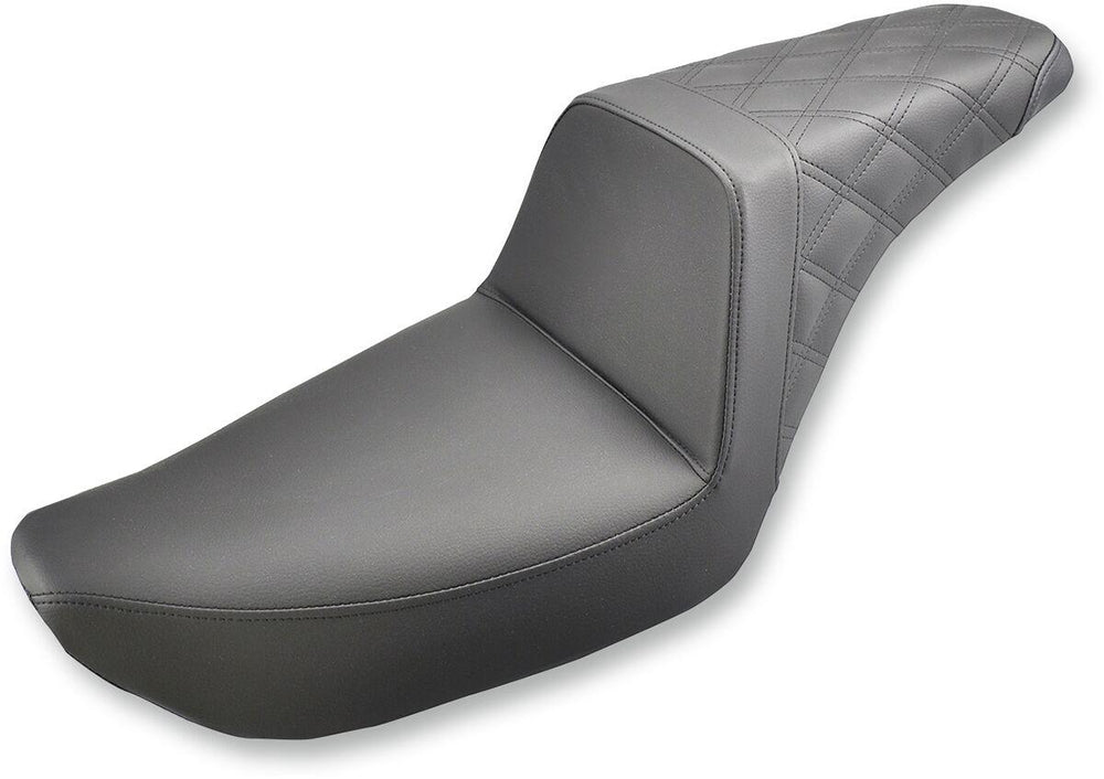 Saddlemen Step Up Smooth/Lattice Stitch Seat For Harley Davidson FXD 1450 2004-2005 - Black