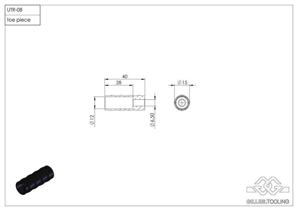 Gilles Toe Piece For Footpegs Without Rubber Insert - Silver