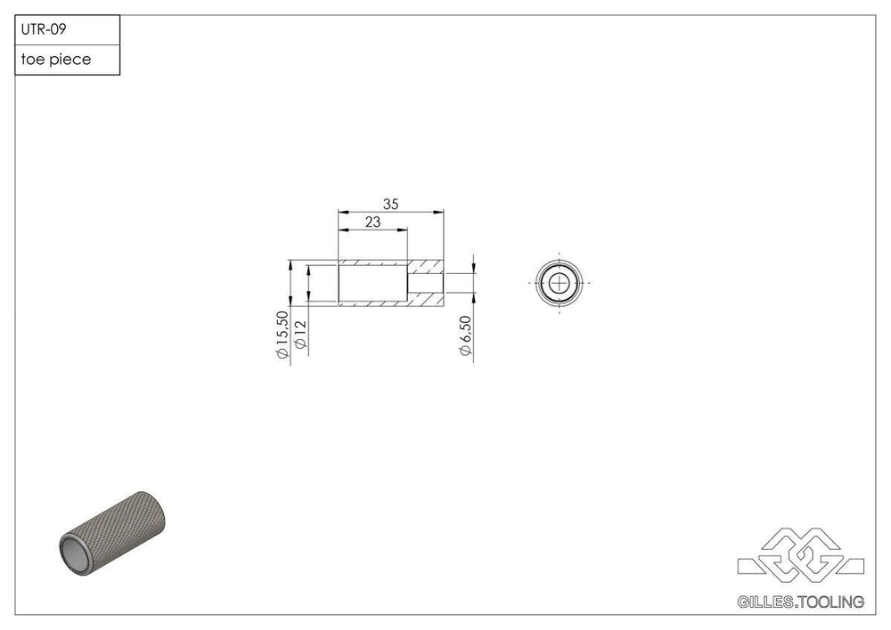 Gilles Toe Piece For Footpegs Without Rubber Insert - Gold