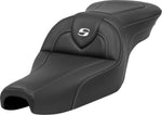 Saddlemen Roadsofa Standard Reach Carbon Fibre Seat For Harley Davidson XL 1200 C 2004-2020 - Black