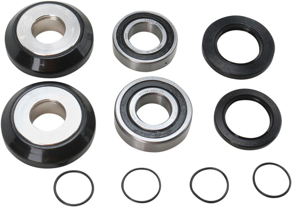 Pivot Works Watertight Wheel Collar & Bearing Kit For Yamaha YZ125 2006-2016 Rear - Black Silver