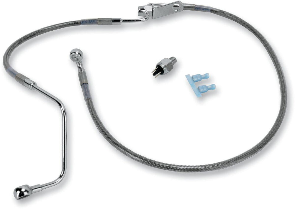 Drag Specialties Stainless Steel Brake Hose Kit For Harley Davidson FLSTC 1584 2008-2010 Rear