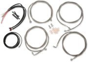 LA Choppers Handlebar Cable/Brake Hose Kit ABS For Harley Davidson FLHR 1750 2017-2019 38 cm - 43 cm (15" - 17") - Clear-Coated