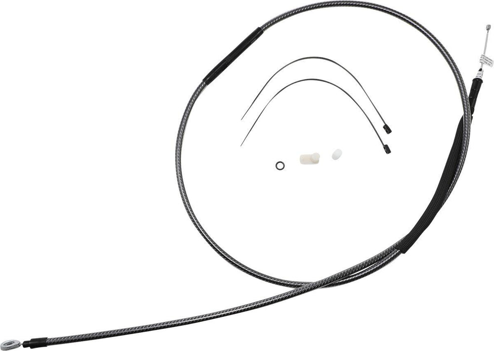 Magnum Shielding Polished KarbonFibr Clutch Cable For Harley Davidson FLD 1690 2012-2013 195 cm (76-11 16") - Carbon Fiber Silver