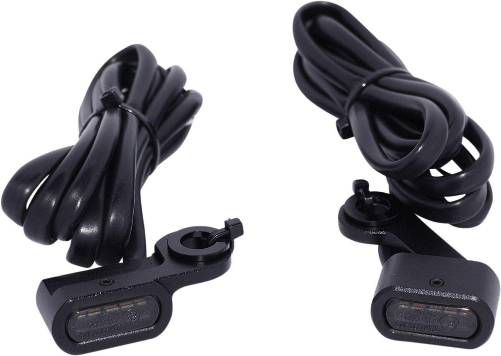 Drag Specialties LED Handlebar Marker Lights For Harley Davidson XL 1200 C 2014-2020 Black Smoke