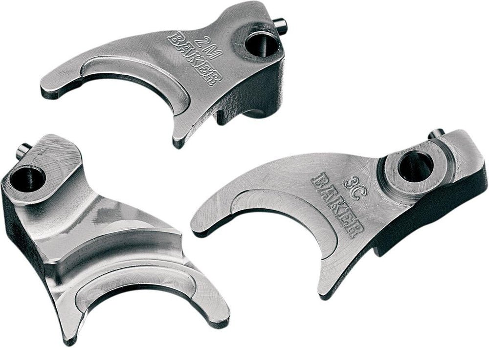 Baker Drivetrain Big Twin 5-Speed Shifter Forks For Harley Davidson FLHR 1340 1994-1998 - Silver