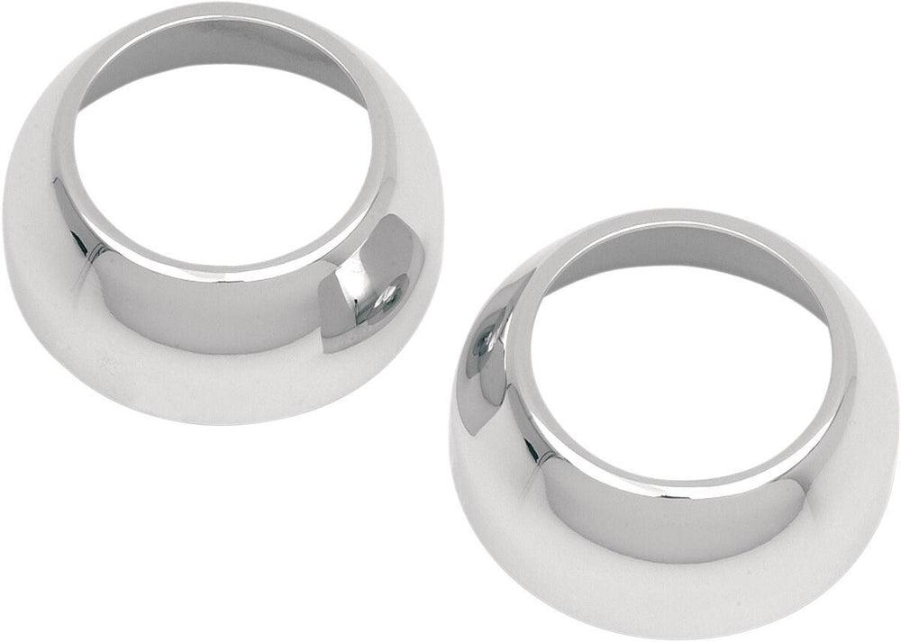 Drag Specialties Set Of 2 Fork Boot Covers For Harley Davidson FXD 1450 1999-2001 - Chrome