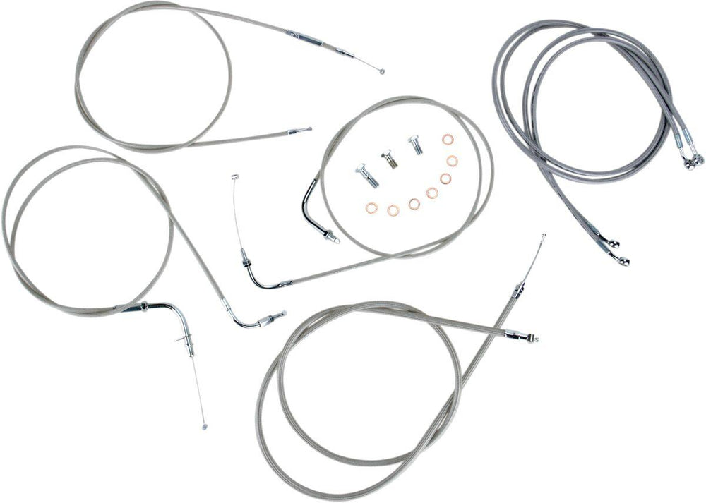 Baron Stainless Handlebar Cable & Hose Kit For Yamaha XVS 1100 V Star Custom 1999-2011