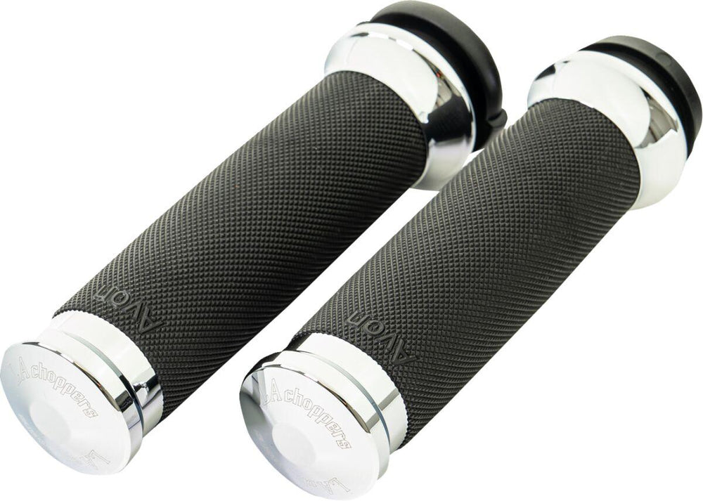 LA Choppers County Line Grips For Harley Davidson FLDE 1750 ABS 2018-2020 - Chrome