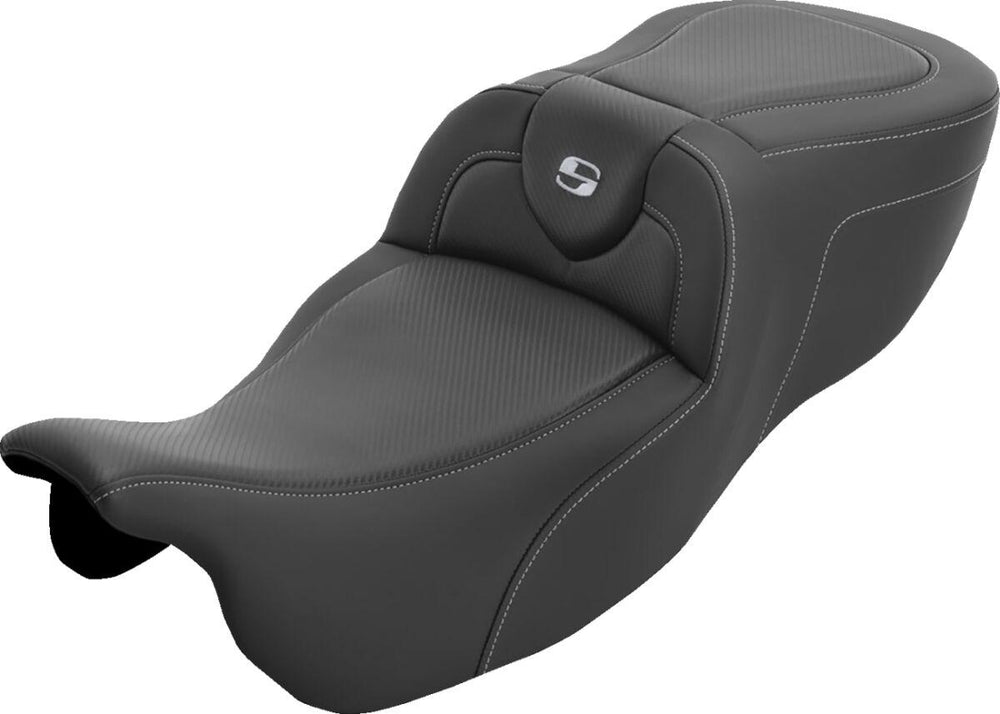 Saddlemen Roadsofa Extended Reach Seat For Harley Davidson FLRT 1690 2015-2016 Carbon Fiber - Black
