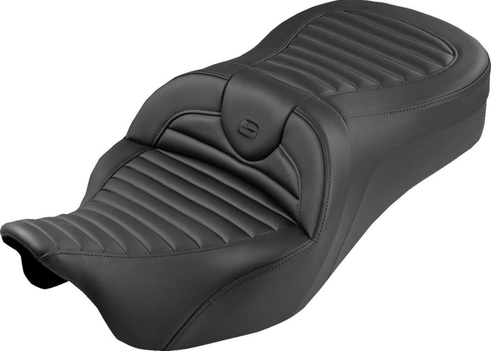 Saddlemen Roadsofa King Seat For Harley Davidson FLH 1868 ABS 2021 Tuck-n-Roll - Black