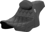 Saddlemen Pro Series SDC Performance Black Gripper Lumbar Grip Seat With Backrest For Harley Davidson FLHX 1923 2024-2026 - Black