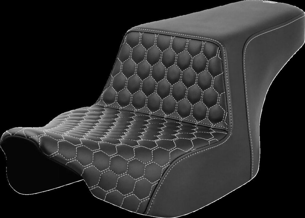 Saddlemen Honeycomb Step Up Seat For Harley Davidson FLHX 1923 ABS 2024-2026 - Black/Silver