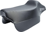 Slyfox 2 Up Race Tall Seat For Harley Davidson FLHR 1584 2008-2011 Carbon Fiber/Silver Logo - Black