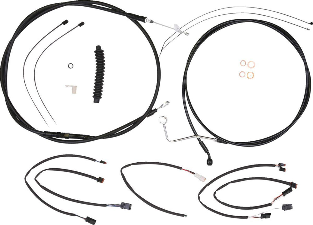 Magnum Shielding XR Handlebar Cable Install Kit For Harley Davidson FLHRXS 1868 2021-2024 30.5 - 35.5cm (12" - 14") - Black