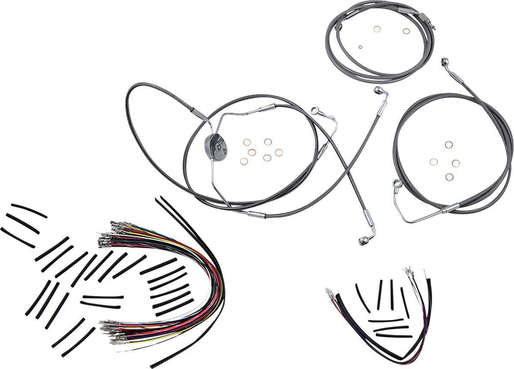 Magnum Shielding XR Handlebar Cable Install Kit For Harley Davidson FLTRSE3 1800 2009 30.5 - 35.5cm (12" - 14") - Chrome Clear-Coated