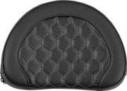Saddlemen Half-Moon Contour Cruiser Motorcycle Seat Sissy Bar Pad - Honeycomb Black/Grey