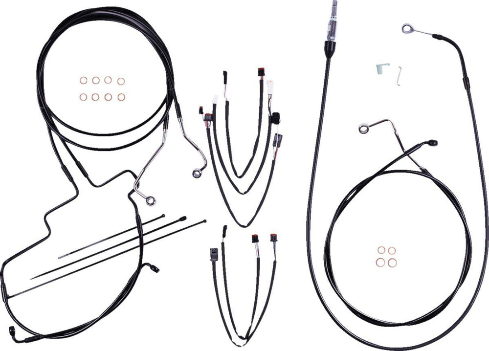 Magnum Shielding XR Handlebar Cable Install Kit For Harley Davidson FLH 1868 2021 38 - 43cm (15" - 17") - Black