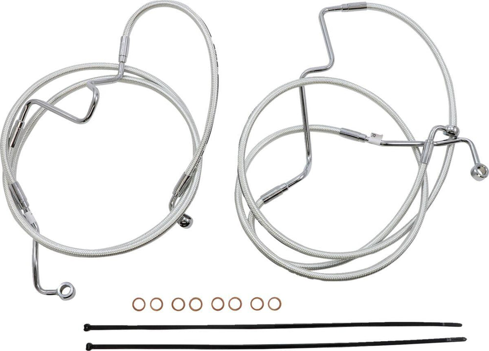 Magnum Shielding Sterling Chromite II Designer Handlebar Cable Install Kit For Harley Davidson FLHR 1750 2021-2022 45.5 - 51cm (18" - 20") - Chrome Clear-Coated