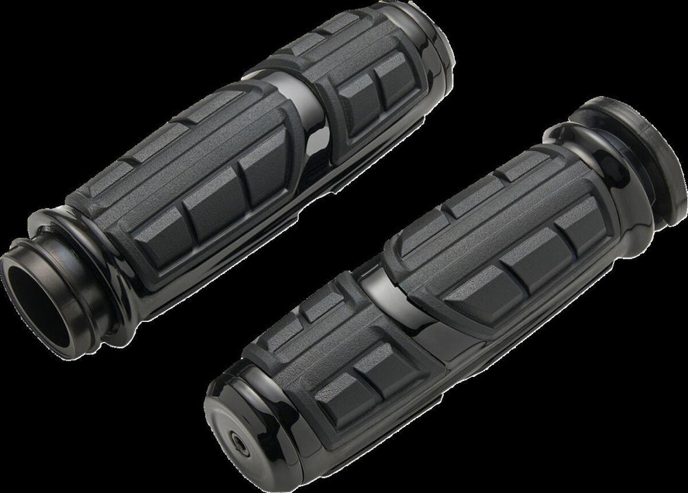 Ciro Chicane Grips For Harley Davidson FLDE 1750 ABS 2018-2020 - Black