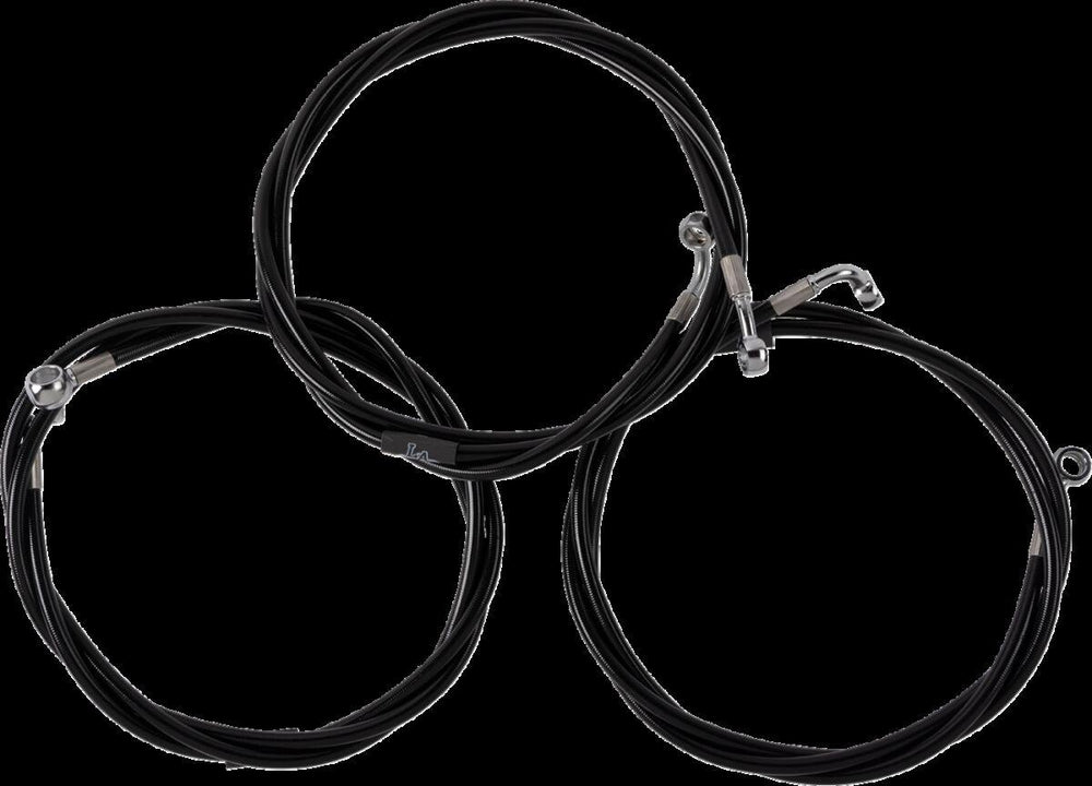 LA Choppers Brake Line Kit For Harley Davidson FLHRXS 1868 ABS 2024 15-17 FL 24+ Black
