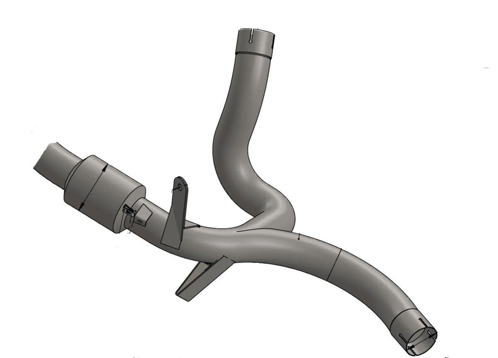 LeoVince Mid Link & Y Pipe For Ducati MultiStrada 950 2021 - Stainless Steel