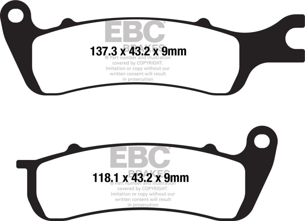 EBC FA Series Organic Brake Pads For Mash Black Seven 125 CBS 2017-2020 Front