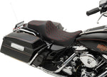 Drag Specialties Double Diamond Predator III Seat For Harley Davidson FLHR 1340 1997-1998 - Black Red