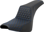 Saddlemen Honeycomb Step Up Seat For Harley Davidson FXBB 1750 2018-2020 - Black/Blue
