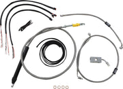 LA Choppers Handlebar Cable/Brake Hose Kit For Harley Davidson FLDE 1750 ABS 2018-2020 45.5 cm - 51 cm (18" - 20") Quick Connect - Clear-Coated