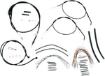 Burly Cable Line Kit for Ape Hanger Handlebars For Harley Davidson XL 1200 C 2007-2013 35.5cm (14") - Black