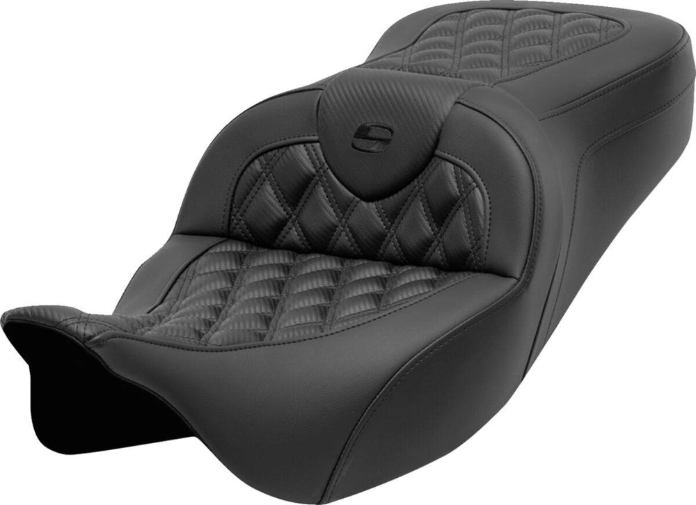 Saddlemen Roadsofa Lattice Carbon Fibre Seat For Harley Davidson FLH 1868 2021 - Black