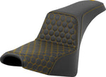 Saddlemen Honeycomb Step Up Seat For Harley Davidson FXBB 1750 2018-2020 - Black/Gold